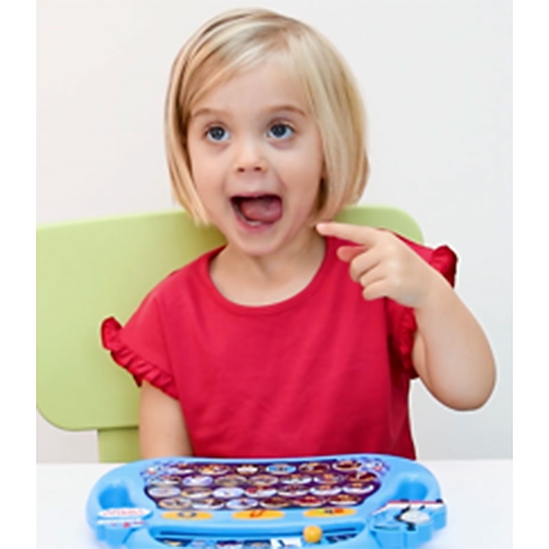 Girl having fun with Thomas & Friends Alphaphonics™ Tablet