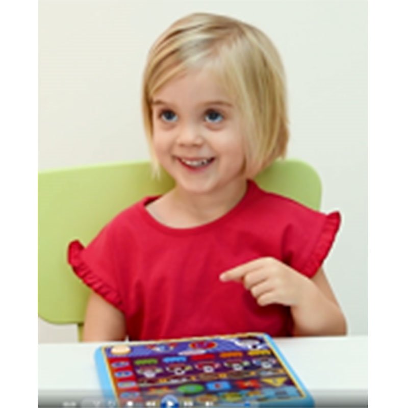 Young Girl using the Thomas & Friends Smart Tablet 