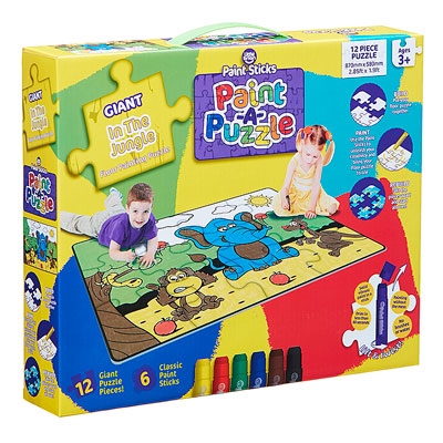 In the Jungle Paint Sticks Paint-A-Puzzle